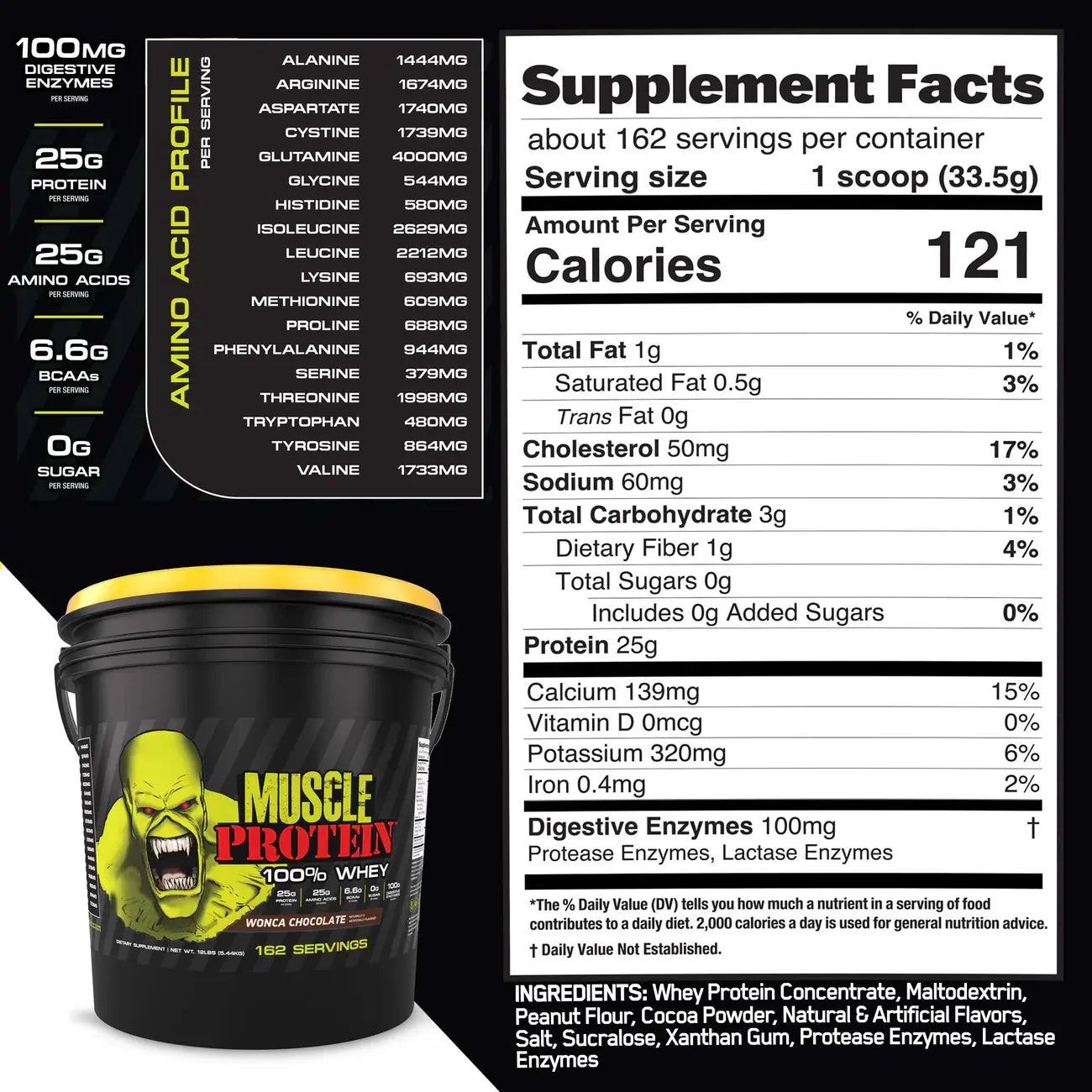 Colossal Labs Muscle Protein - 100% Whey Protein Powder, Muscle Growth, Gym, Fitness, Recovery