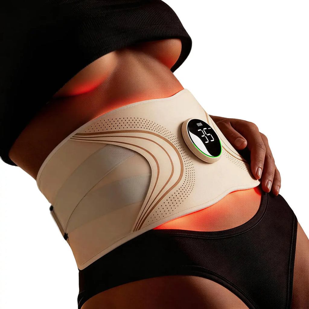 Red Light Therapy Belt - Effective Stretch Mark Reduction & Abdominal Tightening with Advanced Deep-NIR and EMS Technology - INIA PULSE 1064Nm