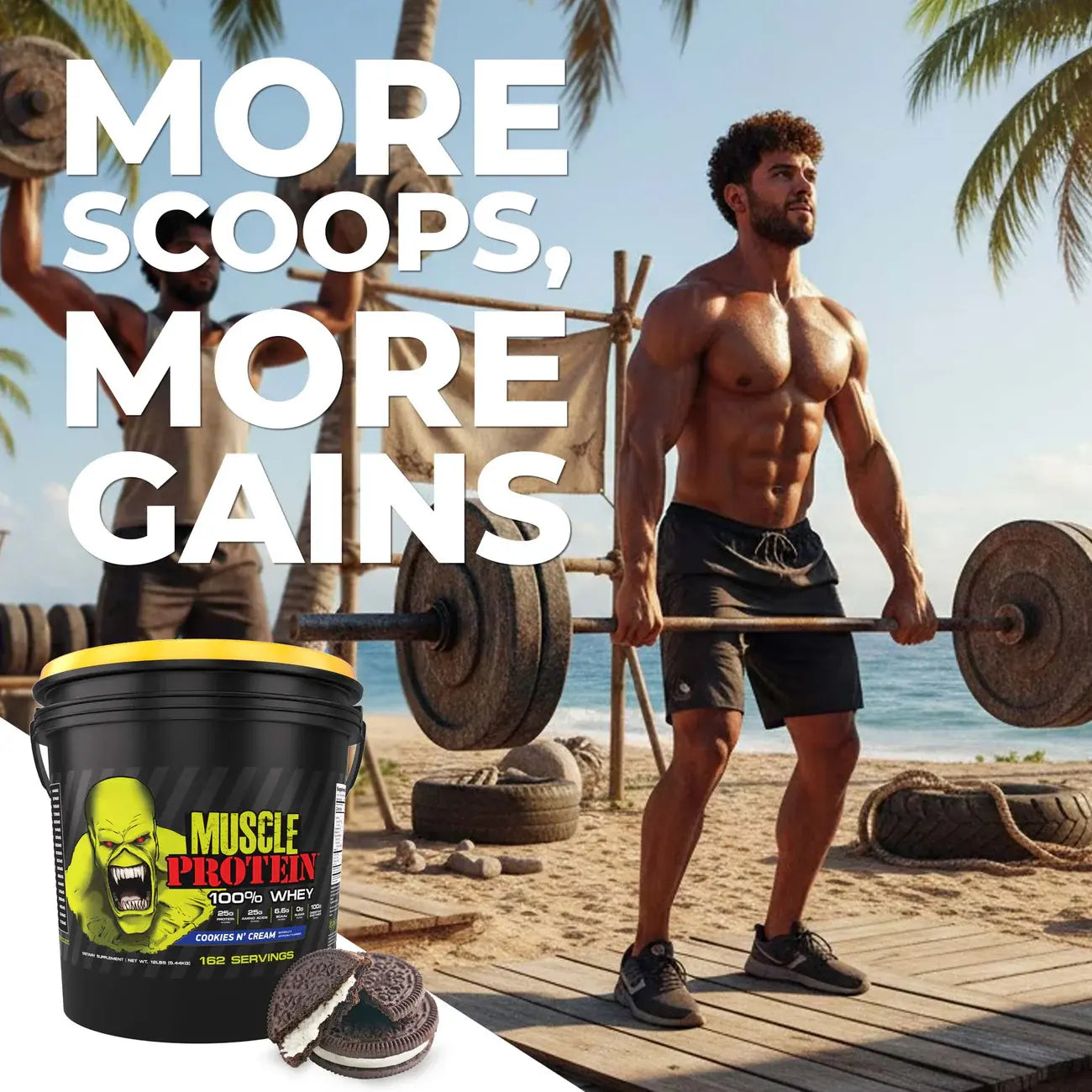 Colossal Labs Muscle Protein - 100% Whey Protein Powder, Muscle Growth, Gym, Fitness, Recovery